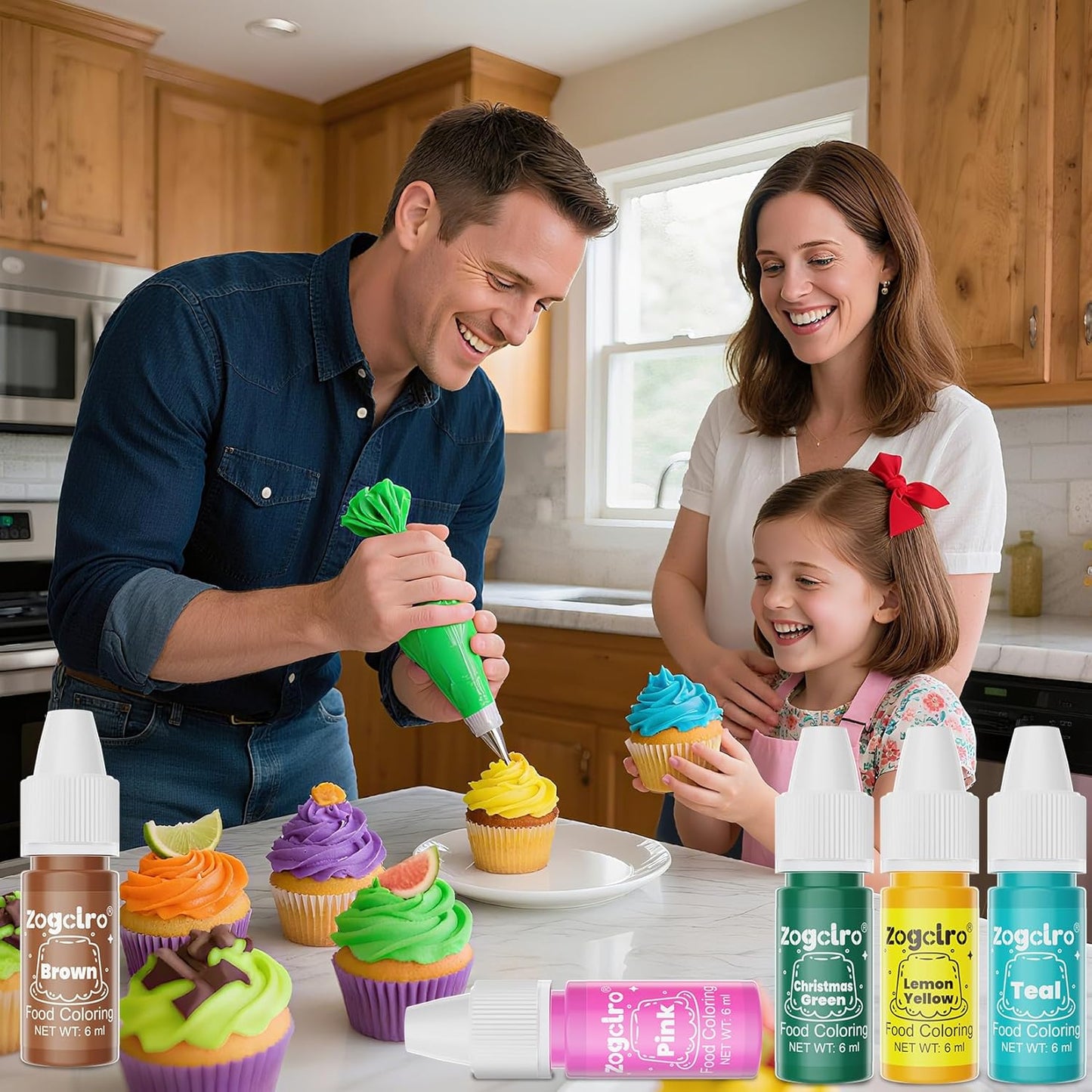 Food Coloring Liquid - 26 Vibrant Colors Food Dye, Tasteless Concentrated Food Coloring for Icing, Cake Decorating, Baking, Fondant, Baking supplies Supplies - 0.25 Fl. oz