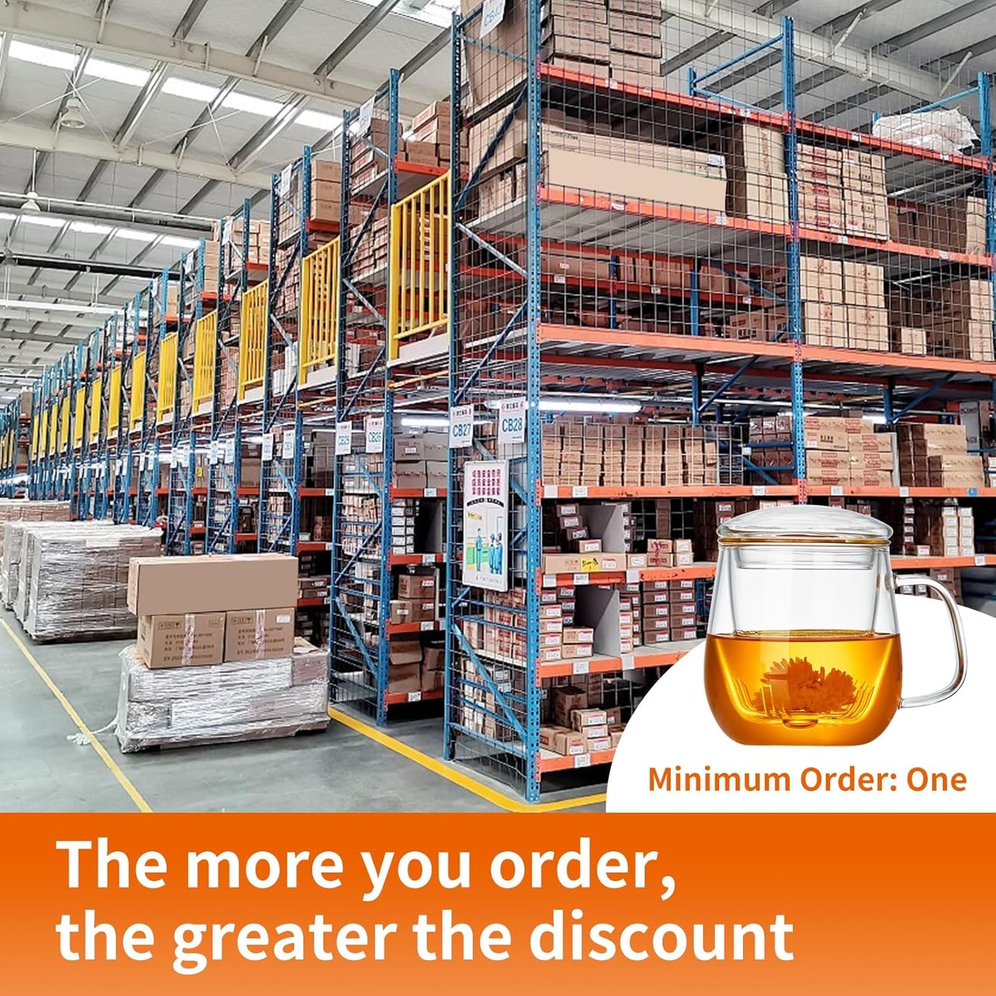 OEM Custom Personalized Gifts Glass Tea Cup with Infuser and Lid,Customized Large Borosilicate Teacup, Clear Mug for Loose Leaf Blooming Tea Maker Gift for Friend, Family