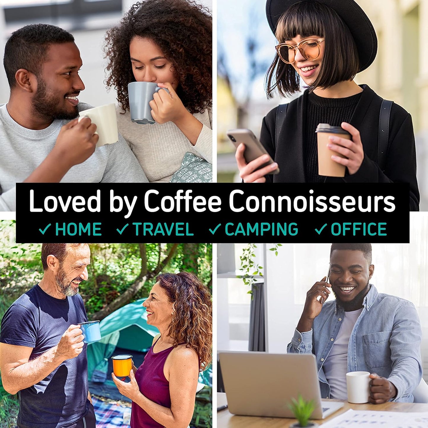 Coffee Gator French Press Coffee Maker 34oz, Double Insulated Stainless Steel Brewer plus Travel Jar Canister, Portable Hot Cold Brew for Coffee Bar Accessories Kitchen Camping, Silver