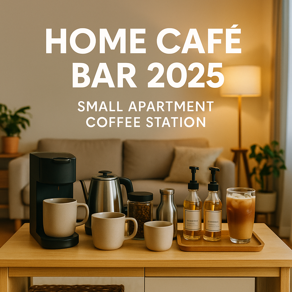 2025 Small Apartment Home Café Bar: One Compact Setup for Lattes, Iced Coffee & Tea