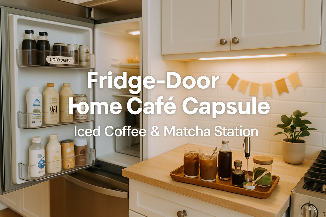 “Fridge-Door Home Café Capsule 2025: Iced Coffee & Matcha Station for Any Kitchen”