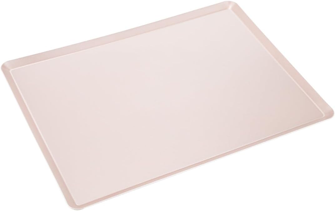 CHEFMADE 15-Inch Baking Sheet Pan, Non-Stick Square Jelly Roll Bakeware for Oven Roasting Meat Bread Battenberg Pizzas Pastries 15.8" x 11.8" x 0.47" (Champagne Gold)