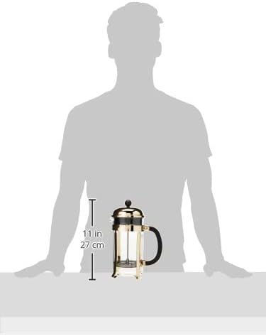 Bodum 34oz Chambord French Press Coffee Maker, High-Heat Borosilicate Glass, Gold – Made in Portugal
