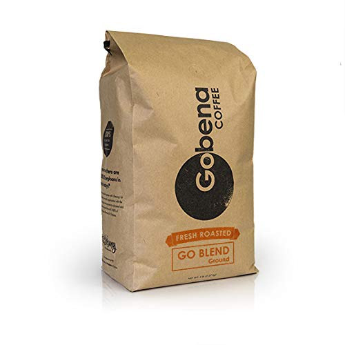 5lb Go-Blend Ground Fresh Roasted Coffee, Dark Roast, 100% Arabica Specialty Coffee, 80 ounces, 5 pounds, Bulk Coffee