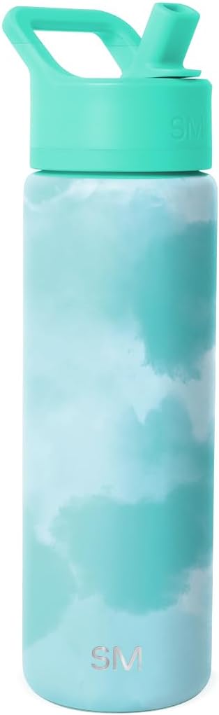 Simple Modern Summit Water Bottle with Straw Lid | Vacuum Insulated Stainless Steel | Leak Proof BPA-Free Cup for Travel, School, Sports | 22oz, Ocean Tide