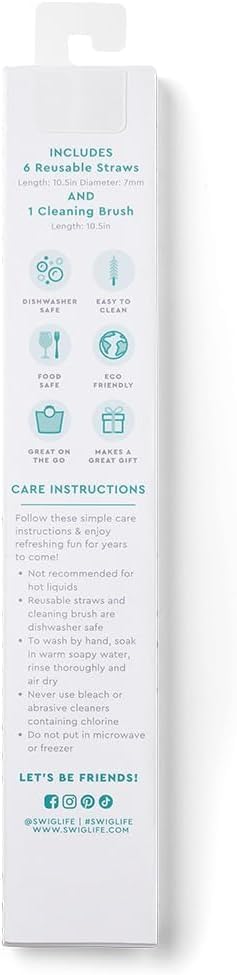 Swig Life Reusable Straws Go Baby Go + Pink Glitter Tall Straw Set & Cleaning Brush, Each Straw is 10.25 inch Long, Kentucky Derby, Horse Racing (Fits Swig Life 20oz Tumblers, 22oz, and 32oz Tumblers)