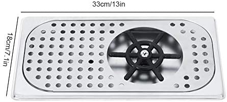 Cup Washing 114mm Diameter 201 Stainless Steel Machine Rinser Pitcher Drain and Drip Tray for Bar Coffee Shop G1/2in