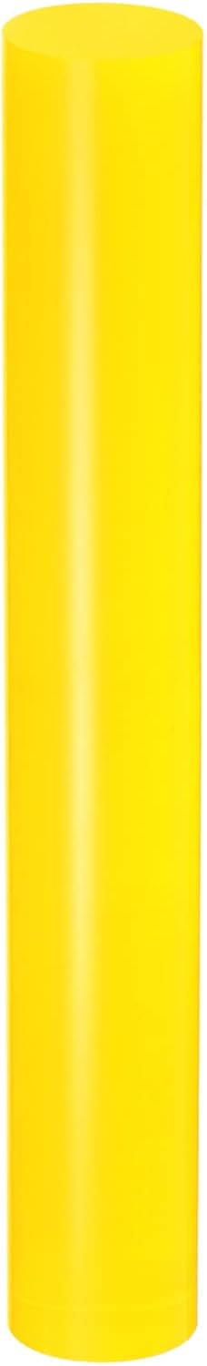 HARFINGTON Acrylic Clay Roller 7.28 Inch x 1 Inch Solid Non-Stick Plastic Round Tube Roller Polymer Clay Rod Fondant Rolling Pin for Shaping, Sculpting, Modeling DIY Crafts, Yellow