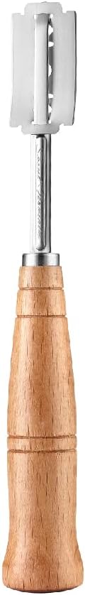 SAINT GERMAIN Premium Hand Crafted Bread Lame for Dough Scoring Knife, Tool Sourdough Slashing with 10 Blades Included Replacement Authentic Leather Protector Cover