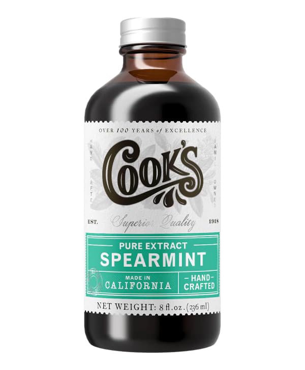 Cook's, Spearmint Extract for Baking, Candies, Chocolates, Tea, Beverages, 8 oz