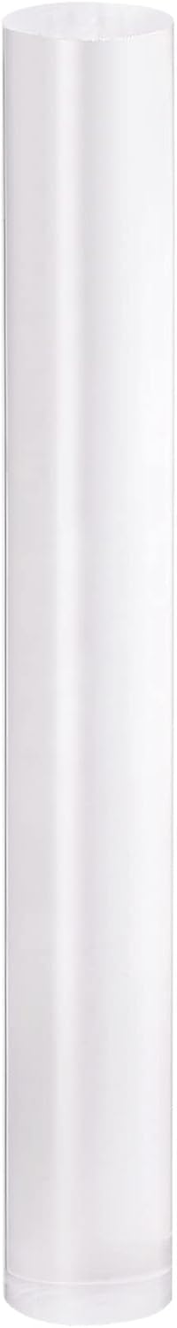 HARFINGTON Acrylic Clay Roller 8 Inch x 1 Inch Solid Non-Stick Plastic Round Tube Roller Polymer Clay Rod Fondant Rolling Pin for Shaping, Sculpting, Modeling DIY Crafts, Transparent