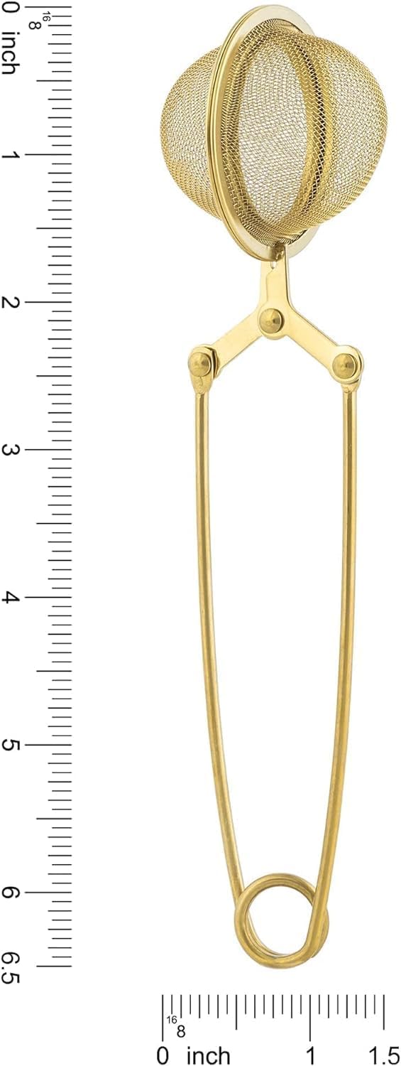 Snap Ball Tea Strainer 3 Pack Tea Infuser with Handle Tea Mesh Infuser Snap Ball Strainer Steep Loose Leaf Tea Infuser Fine Mesh Ball Tea Filter Strainer for Spices and Seasonings