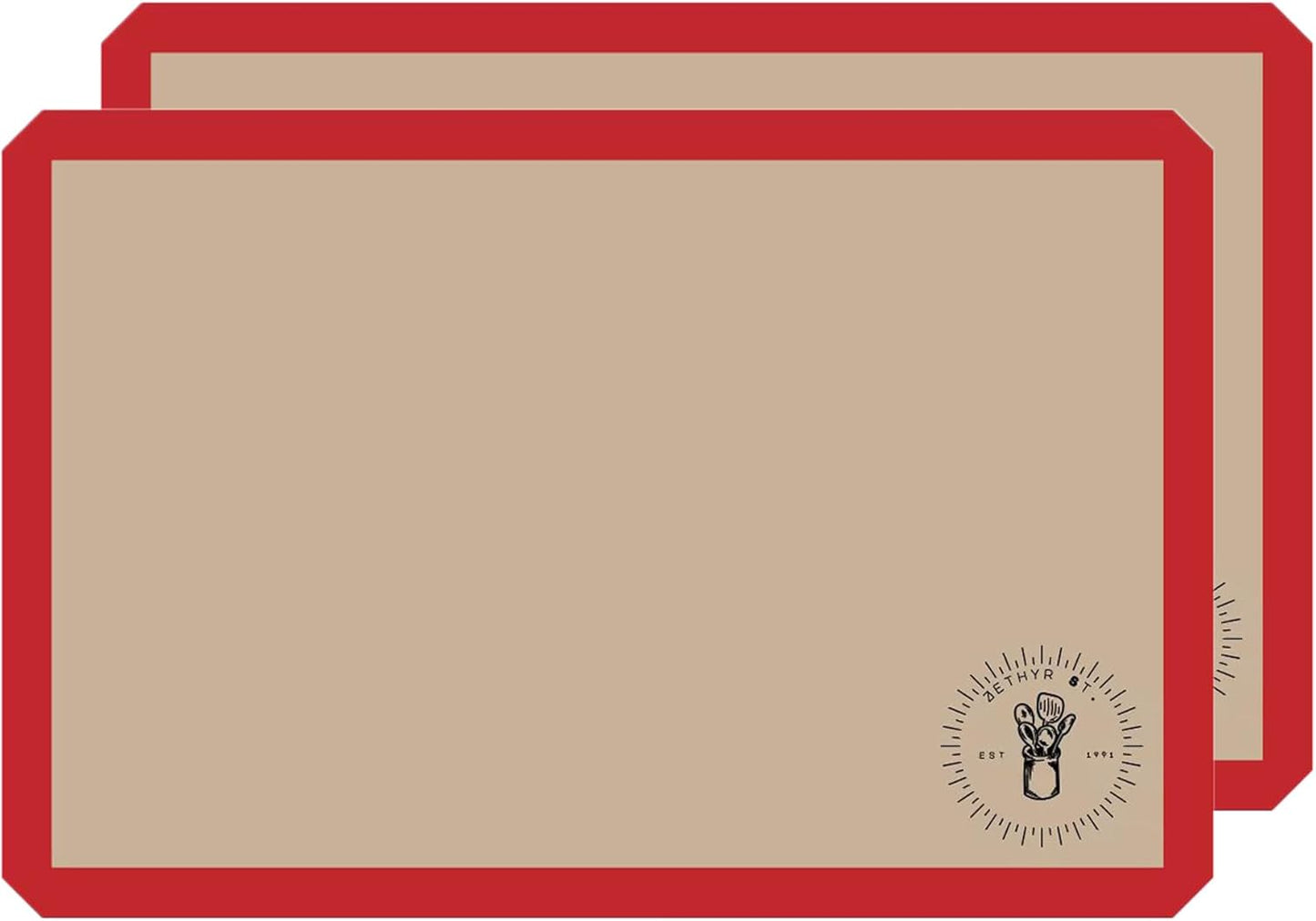 Silicone Baking Mats, Full Size Baking Sheet Liners, Multi Pack,17 x 25 inch, Non-Stick, Silicone Baking Sheet Liner, Perfect For Baking Macarons Cookies And Cakes (Full Size, 2, Baking Mats)