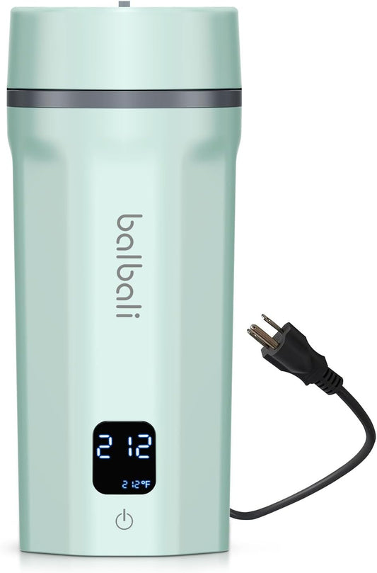 balbali 18.6oz Portable Kettle for Travel 100-250V Dual Voltage for International/Global/Europe - 6 Preset Travel Electric Kettle Hot Water Boiler/Heater/Warmer/Tea Maker - Green