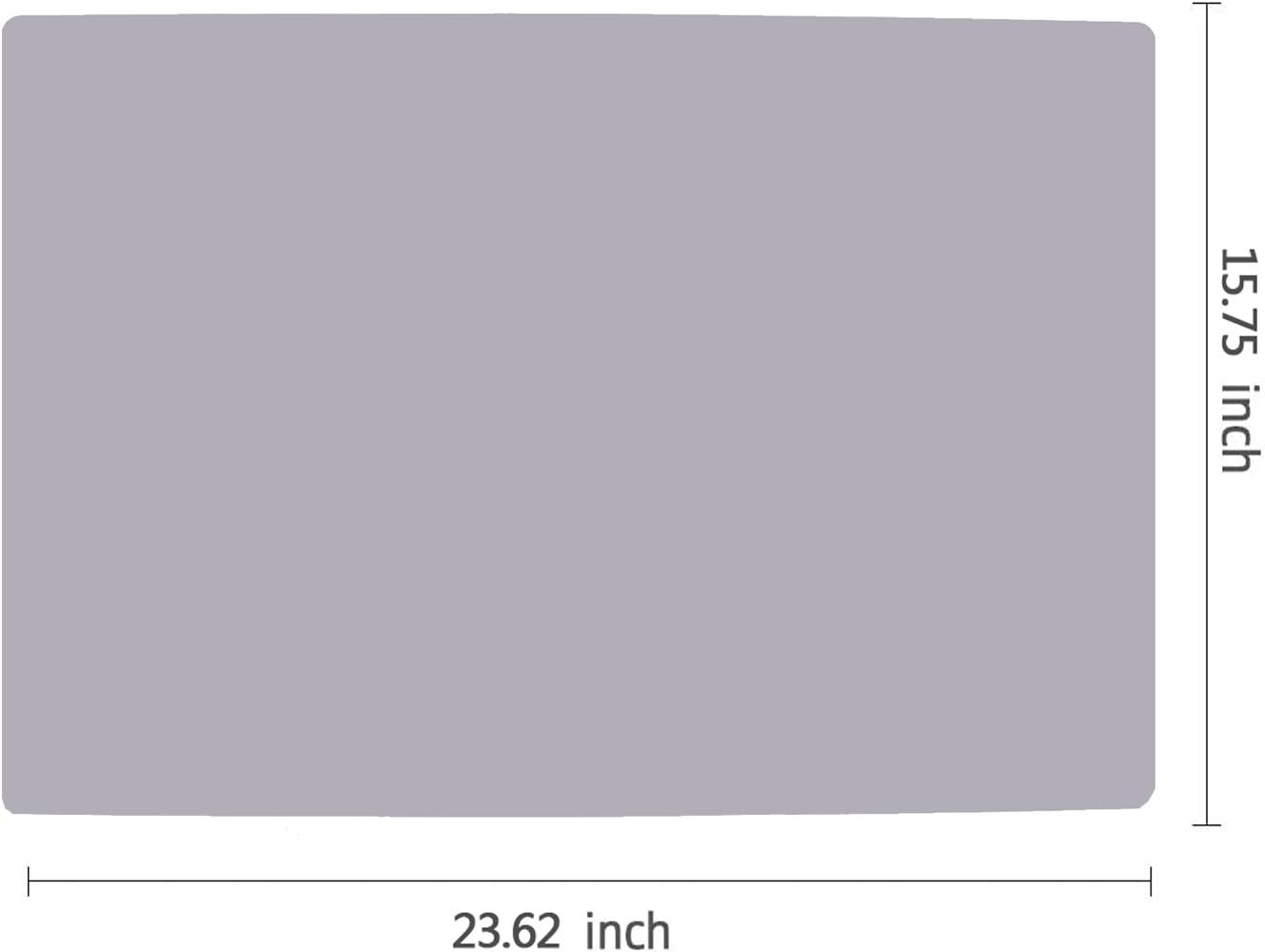 23.62" by 15.75" Extra Large Mulitpurpose Silicone Placemat,Countertop Protector, Kitchen Counter Mat, Table Mat, Heat Resistant, Washable, Non Slip (Gray)…