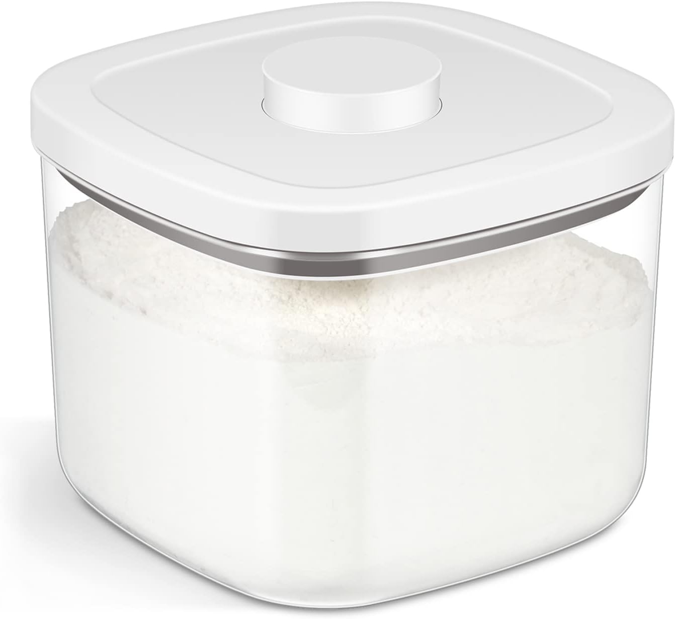 Airtight Rice Container 10 Lbs, Clear Plastic Food Storage Container Bin For Flour Sugar, Dry Food Holder with Easy Locking Lid for Kitchen Pantry Organization and Storage