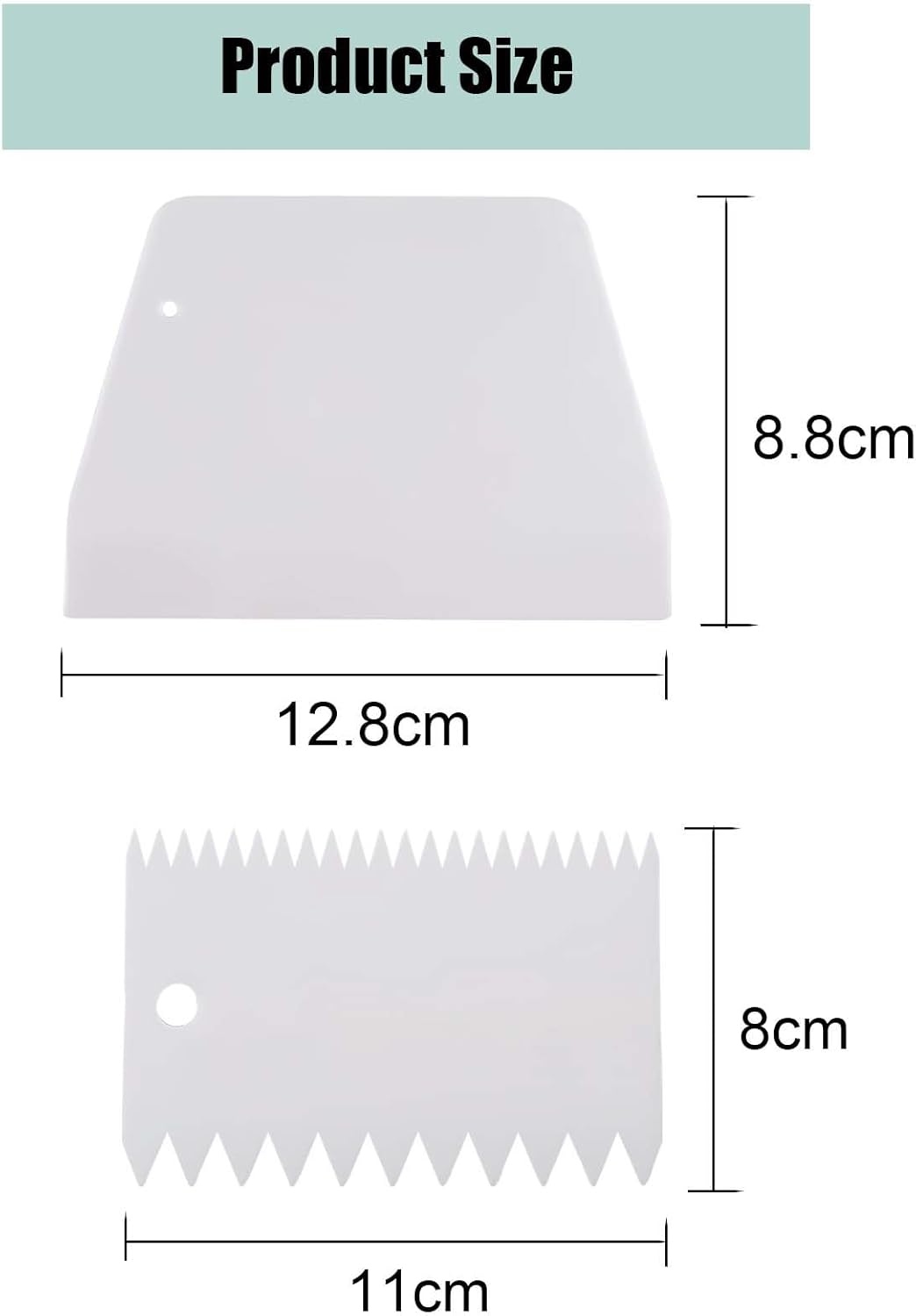 Dough Scraper Plastic Bench Scraper, Dough Scraper Tool Dough Cutter, Flexible Bench Scraper for Making Bread Pizza, 4 PCS