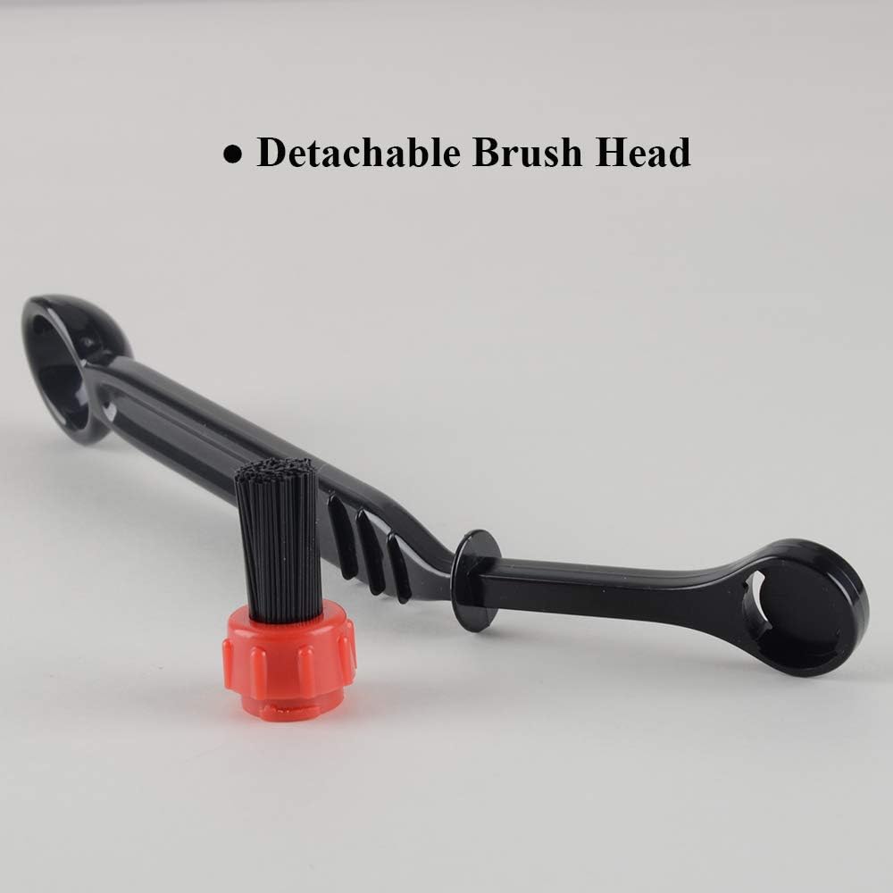 Espresso Machine Cleaning Brush Tool - CAFEMASY Pack of 2pcs Espresso Grouphead Coffee Cleaning Brush with Spoon and 2pcs Replacement Nylon Bristles Head