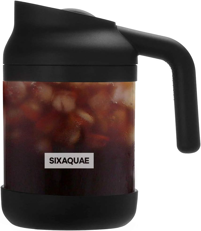 Cold Brew Coffee Maker Stainless Steel Strainer Large,Durable Iced Coffee Maker Cold Brew Pitcher,Dishwasher Safe 38 Oz Iced Tea Maker