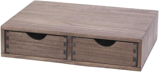 Coffee Pods Storage Drawer Holder for Capsules - Multi Functional Desk Organizer Drawers For K-Cup Coffee Maker Brew - Kitchen Mini Wooden Box Chest Sideboard Counter Organization CF1D2C Dark