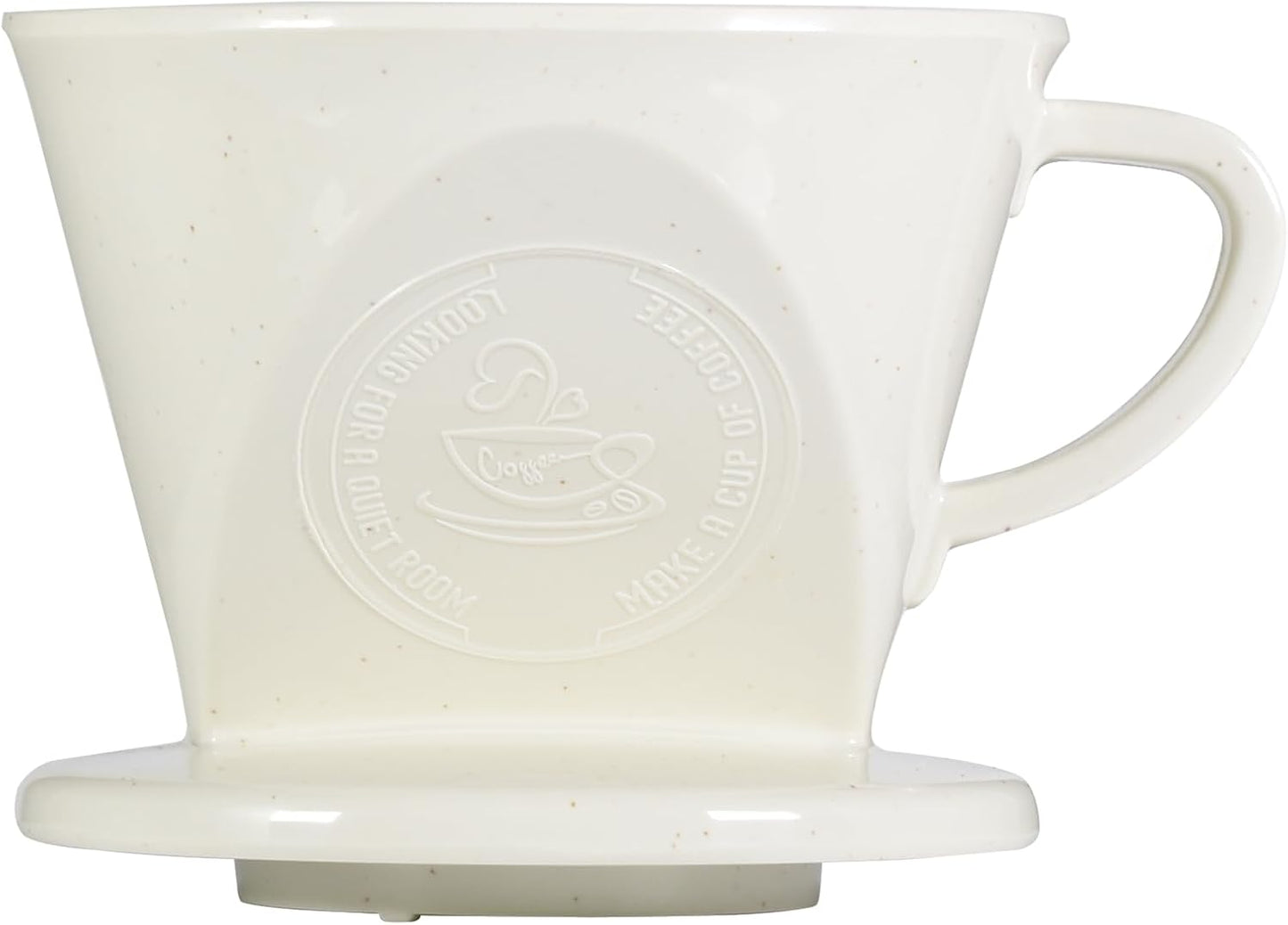 Melamine Pour Over Coffee Maker with 3 Drip Holes, Pour Over Coffee Dripper For Camping, Home, Café, Size 02 (White)