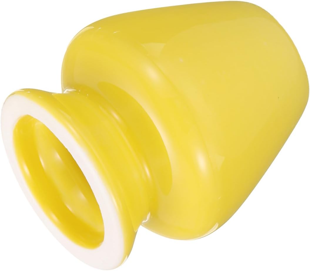 HARFINGTON Ceramic Chasen Stand 73mm Matcha Whisk Holder Teas Set Whisks Stand Traditional Matcha Tea Chasen Holder Tea Set Accessories for Tea Tasting, Golden