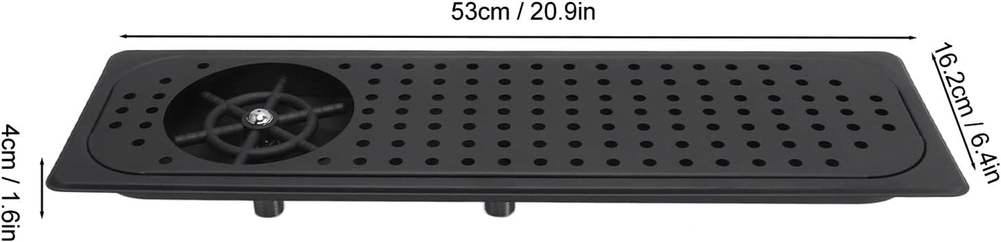 Glass Rinser, Countertop Commercial Pitcher Rinser, High Pressure Cup Washer, Stainless Steel Cup Washer with Drain Drip Tray Hose for Home Kitchen, Restaurant, Bar, Coffee