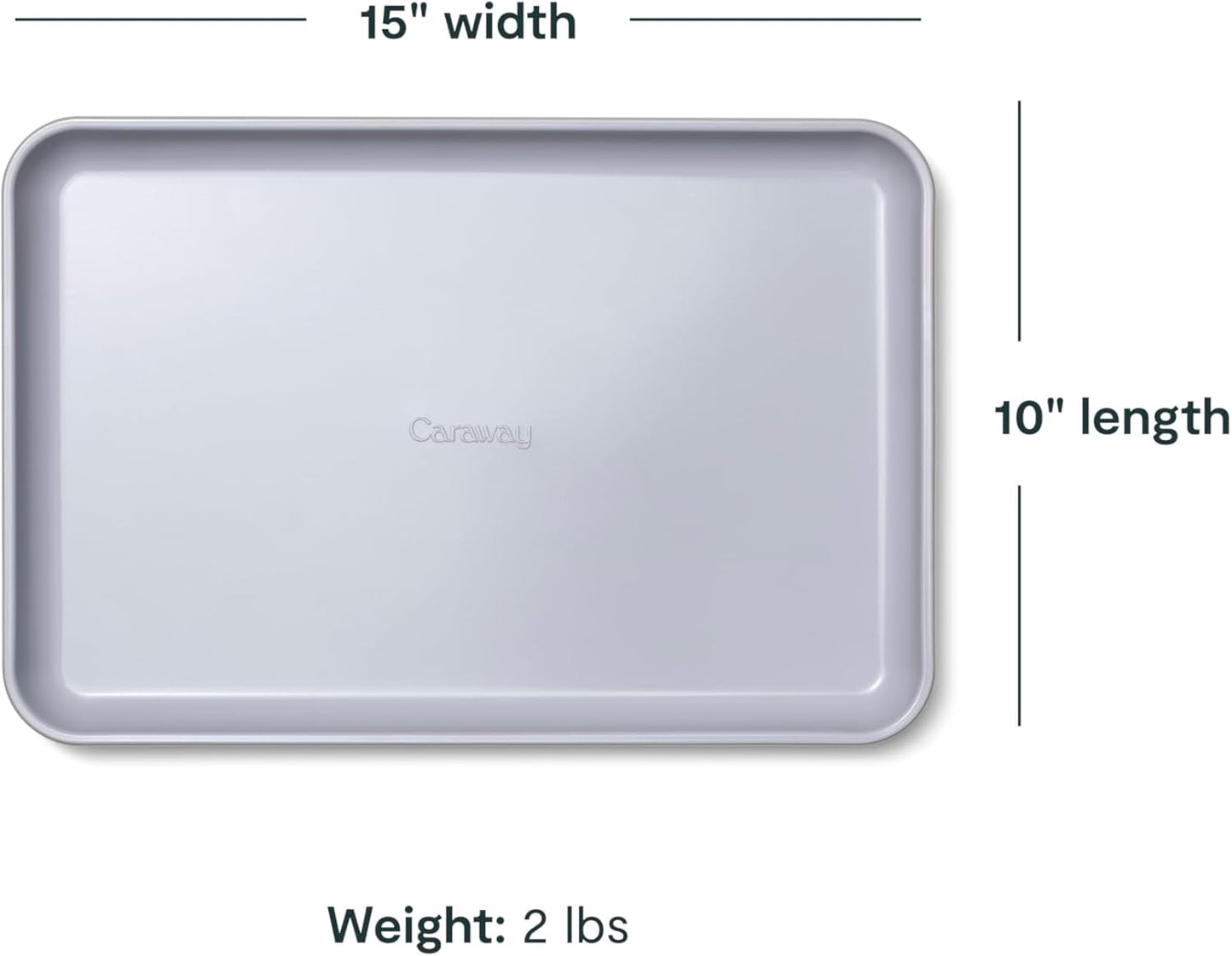 Caraway Non-Stick Ceramic Baking Sheet - Naturally Slick Ceramic Coating - Non-Toxic, PTFE & PFOA Free - Perfect for Baking, Roasting, and More - Medium (15" x 10") - Slate