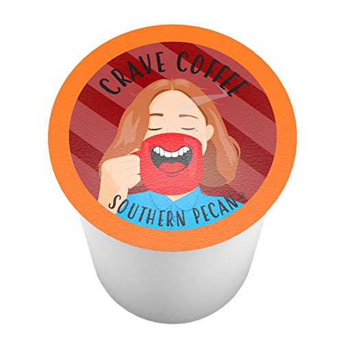 Crave Beverages Flavored Coffee Pods, Compatible with Keurig K-Cup Brewers, Southern Pecan, 100 Count