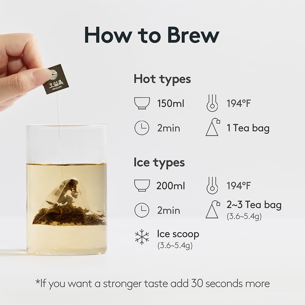 OSULLOC Moon Walk Tea (Korean Pear Flavor) | Sweet Fruit Tea | 20 Pyramid Tea Bags, 1.76oz