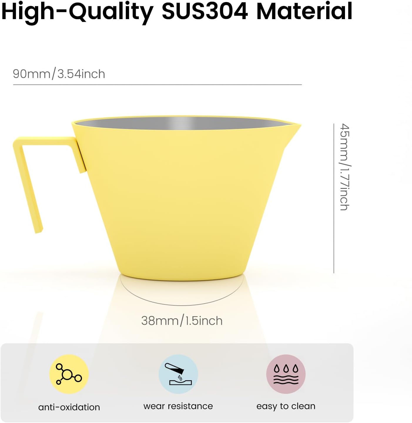 MHW-3BOMBER Espresso Measuring Cup with 3 oz Sauce Cup Espresso Shot Cup Stainless Steel Pouring Cup for Tomato Sauce|Steak Sauce|Desserts|Beverages| (Purple) G5737-OS