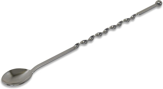 Rattleware Elegant Swirl Stem Bar Twist 11.5" Stirrer/Spoon - Commercial Grade Stainless Steel, Ideal for Drink & Coffee Enthusiasts, Perfect for Home & Commercial Use