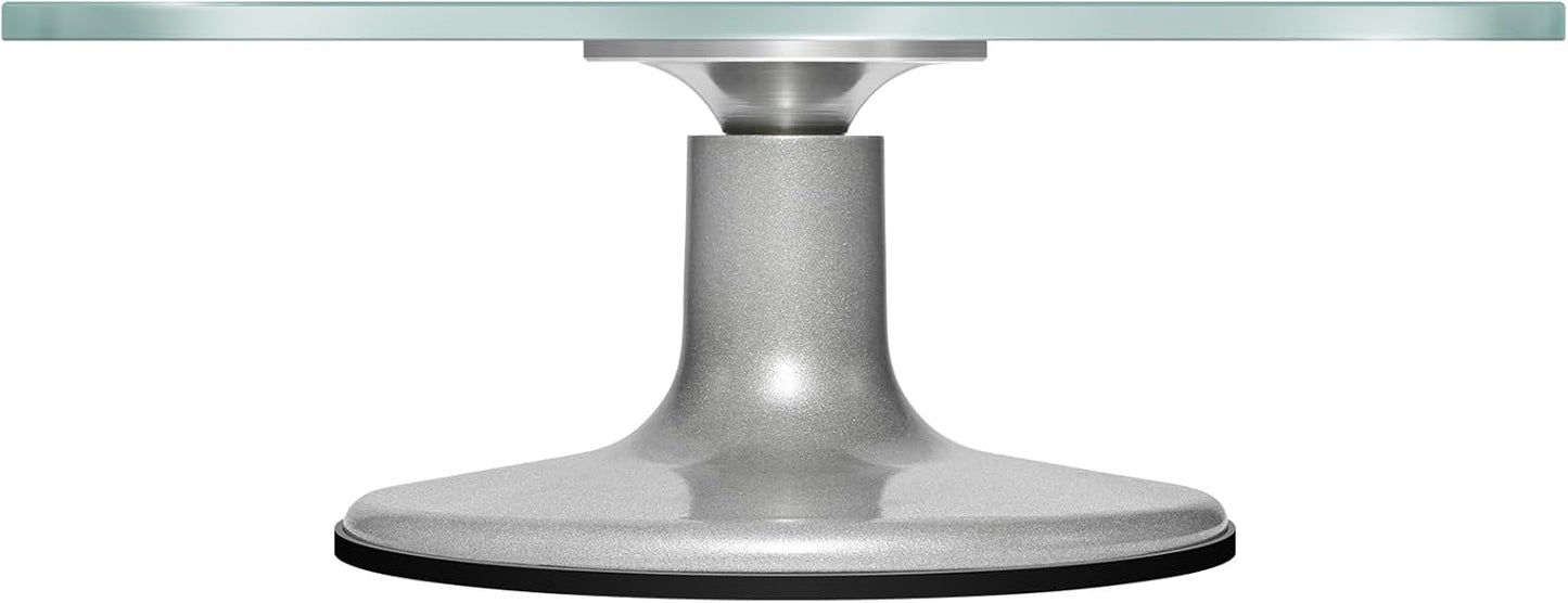 Uten Glass Cake Turntable for Decorating, 12 Inch Rotating Cake Stand, Large Revolving Cake Spinner Stand for Birthday, Party, Wedding Cake Baking Supplies Tools