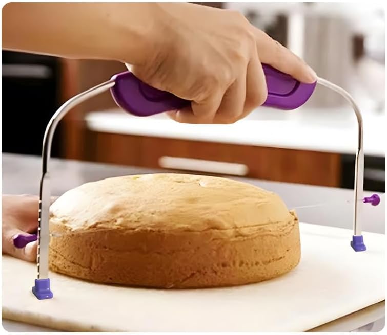 Adjustable Cake Leveler Cutter for Leveling Tops, Suitable for 10 Inch Cake, (purple Cake Leveler)
