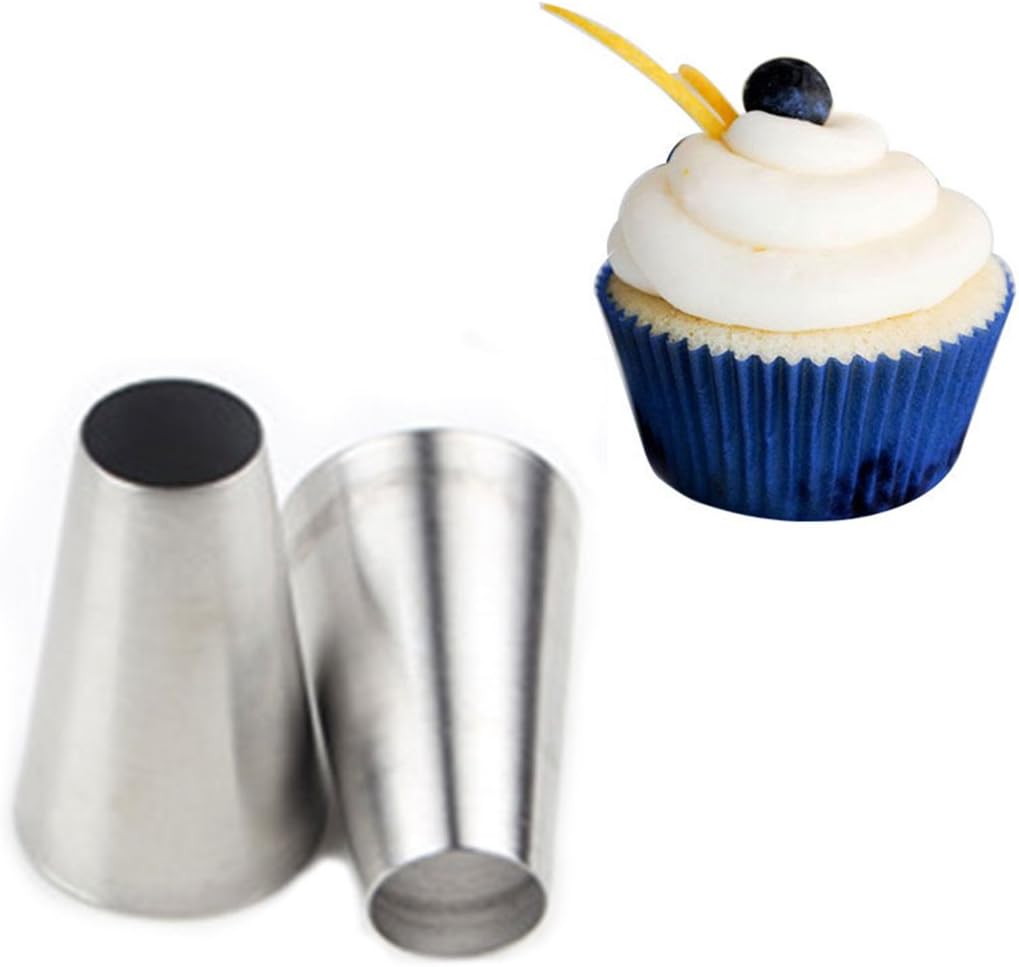 5 piece Stainless Steel Rose Flower Piping Tips Piping Nozzles Cake Decorating Supplies Cookies Cupcake Icing Decorating Supplies Decorating Kits Frosting Icing Tips Baking Set Tools #2