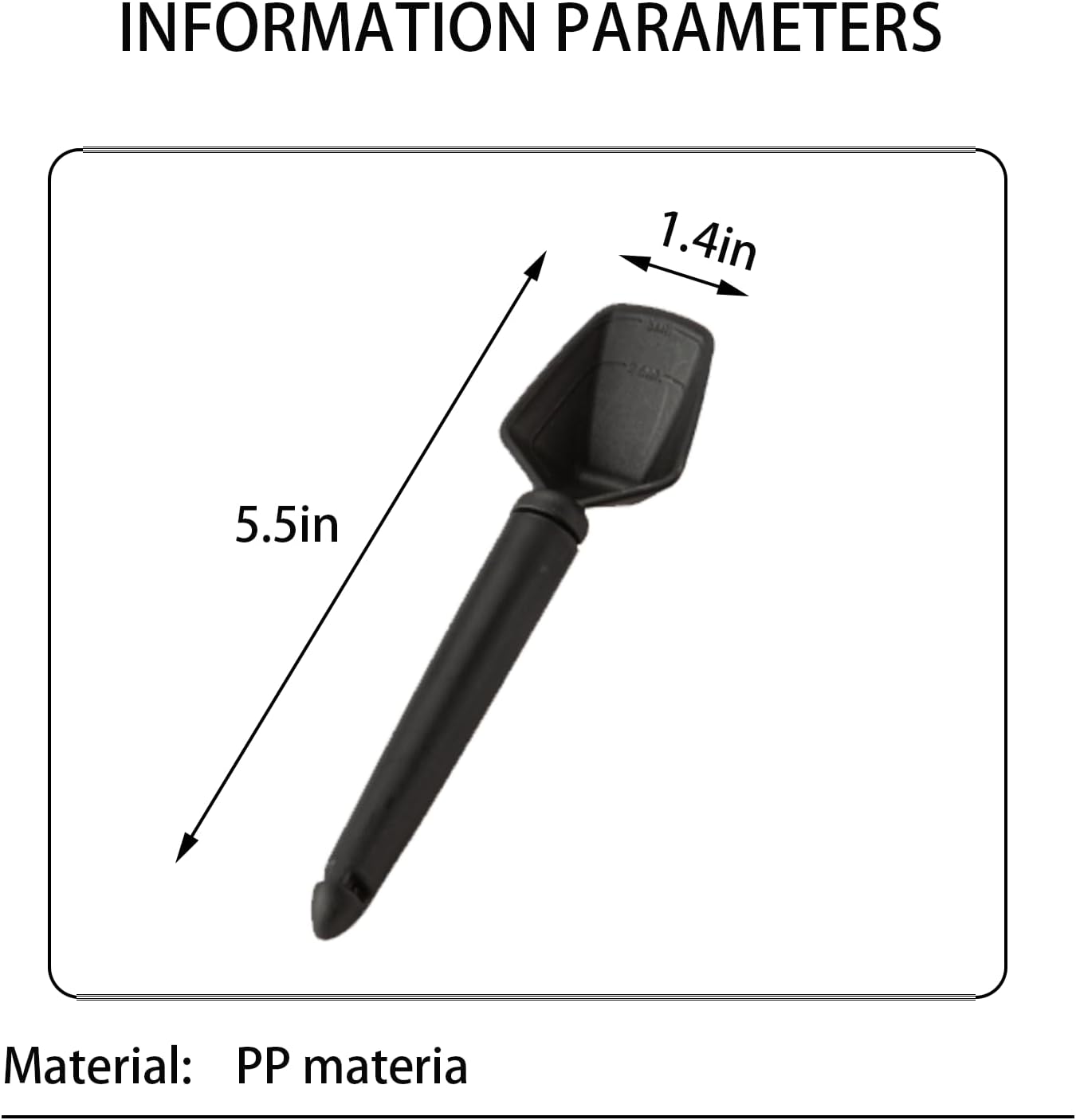 2 SET of 8 PCS Multi-functional sealing clip with measuring spoon Magnetic Coffee Measuring Spoon Sealing Clips with Wall Container Mount, PP materia, Deep Bowl Design (Black)