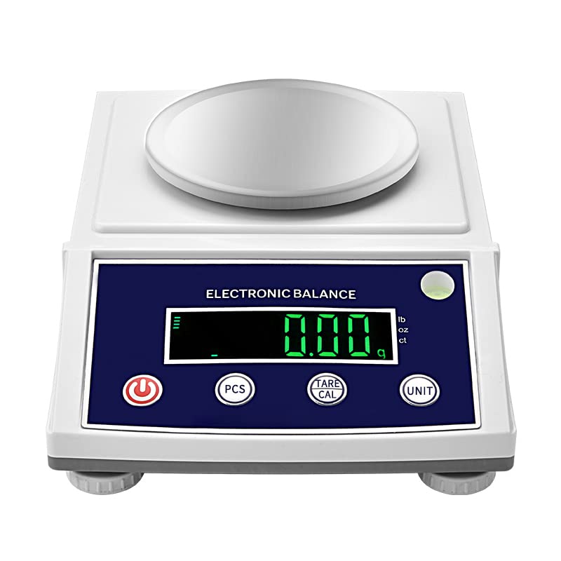 Hochice High Precision Lab Gram Counting Scale Scientific Analytical Laboratory Balance Digital Electronic Scale Jewelry Scales 3000gx0.01g Accurate with RS232 Port&Windshield