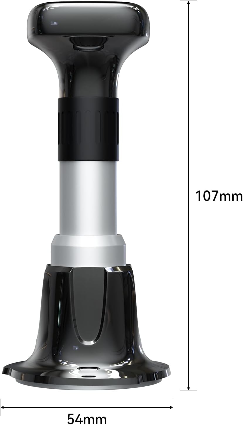 Espresso Tamper, 53mm Tamper 25lb-40lb with Stainless Steel Base, Coffee Tamper with with Sound Feedback, Provides Consistent Tampingwith Comfortable Grip