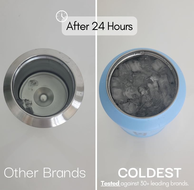 Coldest 40 oz Tumbler with Handle and Straw - 100% Leak Proof Insulated Tumbler with Lid and Straw (3 Lids) - Stainless Steel Tumblers for Women & Men - Cup Holder Friendly Base, 36 oz (Savage Red)