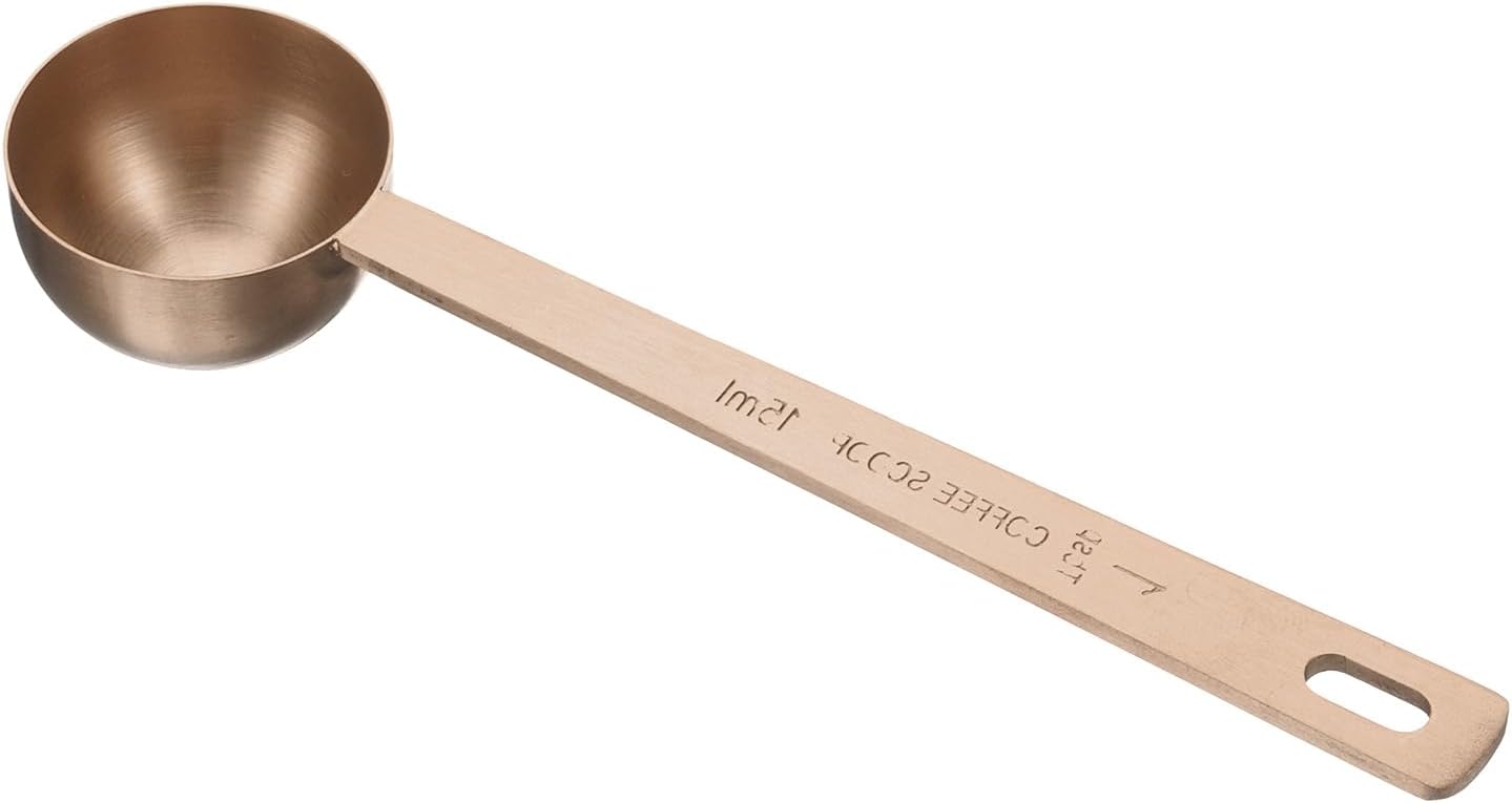 HARFINGTON Coffee Scoop Spoon 1tbsp (3tsp, 15ml) 304 Stainless Steel Long Handle Teaspoon/Tablespoon Measuring Spoons Scoops for Tea Sugar Kitchen, Rose Gold