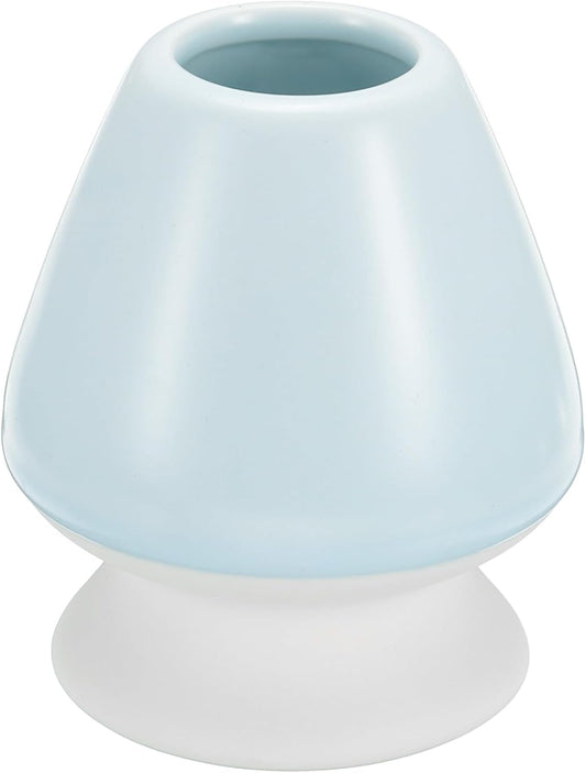 HARFINGTON Ceramic Chasen Stand 73mm Matcha Whisk Holder Teas Set Whisks Stand Traditional Matcha Tea Chasen Holder Tea Set Accessories for Tea Tasting, Light Blue