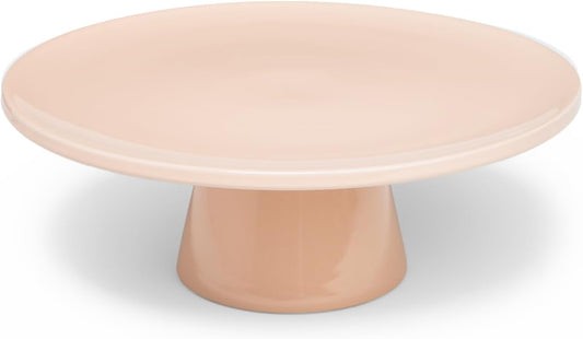 The Cake Stand -10 Inch Ceramic Pedestal Cake Stand with Gloss Finish - Modern Display for Cakes, Cupcakes, Cookies & More - Perfect for Weddings, Birthdays & Baby Showers (Rose)
