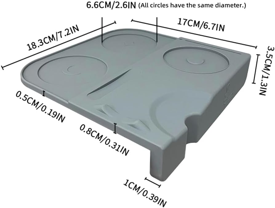 Espresso Tamper Mat – Food-Grade Silicone Coffee Tamping Pad, Non-Slip Corner Design, Heat-Resistant Countertop Protector for Portafilter, Tamper & Barista Accessories