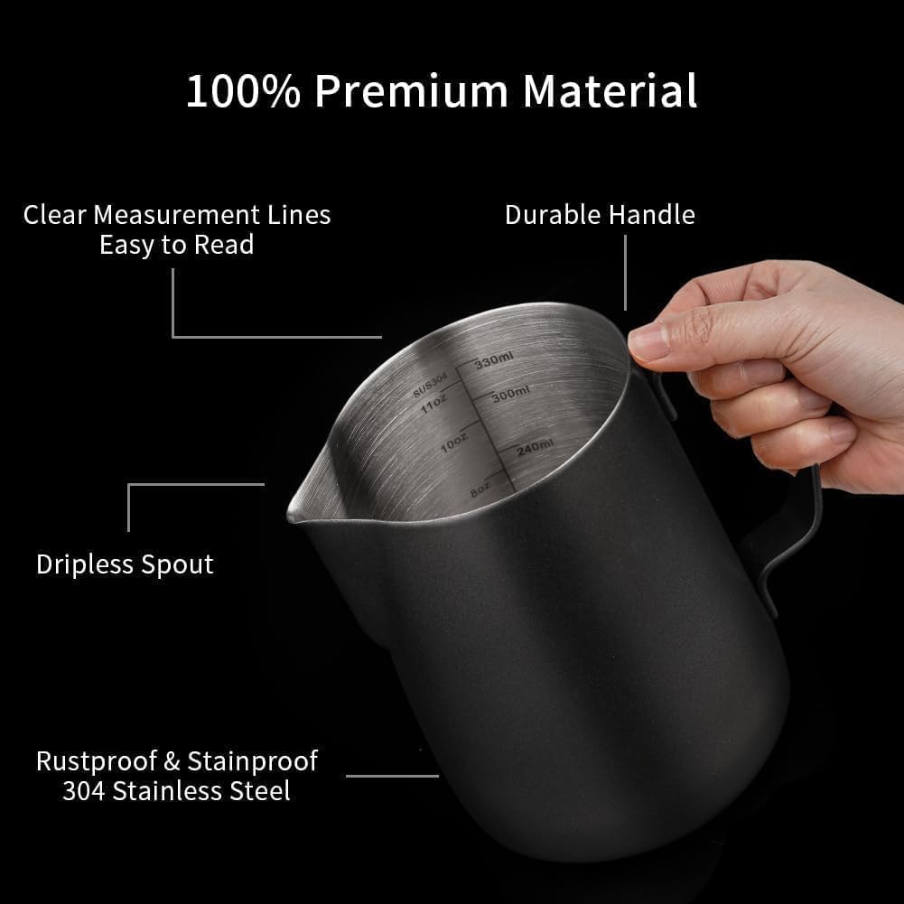 Gmnuiy22 PCS 51mm Coffee Tamper ，Espresso Accessories，Barista Kit with Espresso Tamper ，Frothing Pitcher，WDT Tool，Coffee Stirrer，Tamper Mat ，Coffee Stencils ， Latte Art Pen