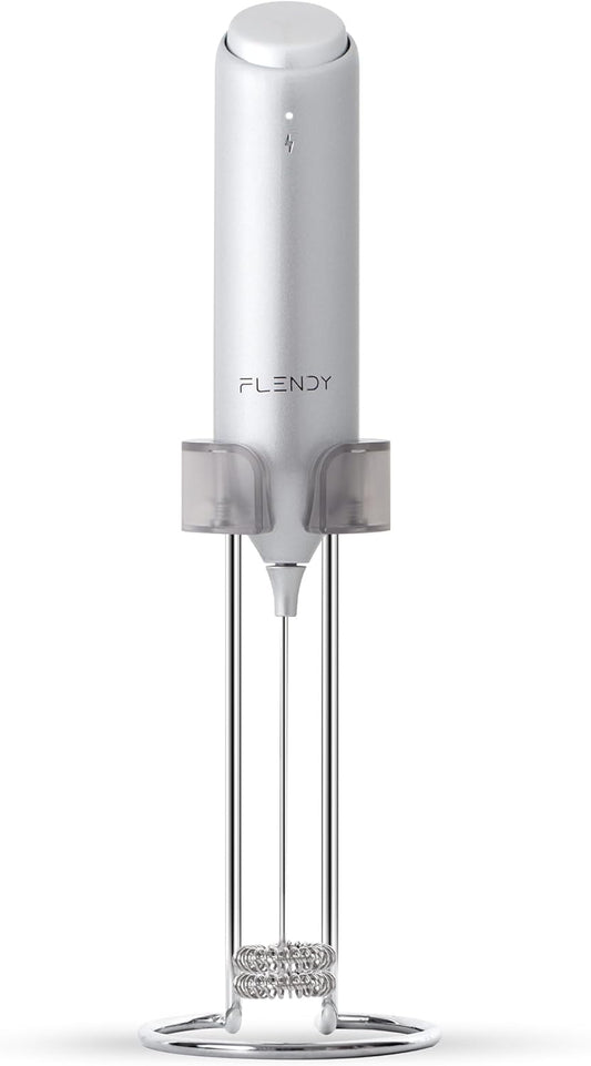 Rechargeable Milk Frother Handheld With USB-C Charging Stand, Electric Drink Mixer, Mini Whisk for Coffee, Matcha, etc