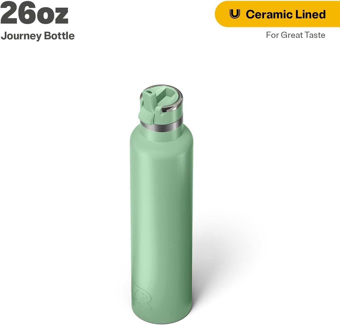 RTIC 26oz Journey Bottle Metal Stainless Steel Vacuum Insulated, BPA Free, Reusable, for Water, Hot and Cold Drinks, Travel, Sports, Camping, Sage