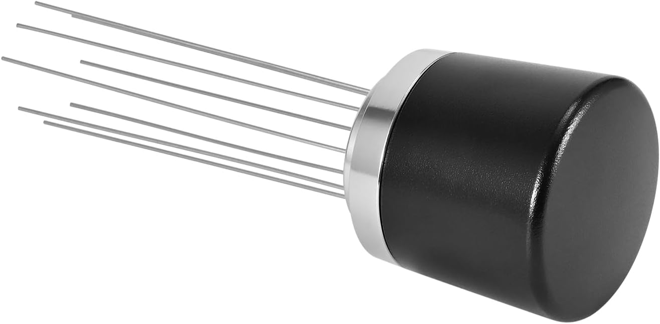 Espresso Needle Distribution Tool, WDT Tool Espresso, Stainless Steel 8 Needles Espresso Needle Distributor, Espresso Needle Stirrer with Aluminum Alloy Stand (Classic)