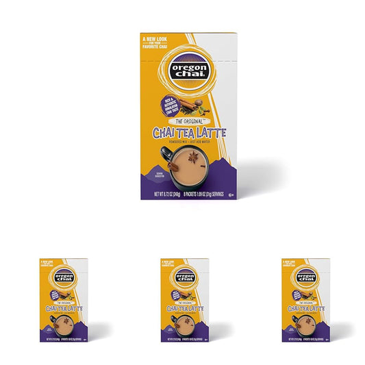 Oregon Chai Original Dry Chai Latte Mix, 8 Count (Pack of 4)