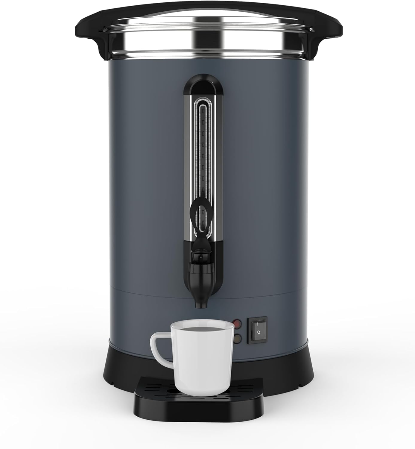 120 Cups Coffee Urn,18L Double Wall Commerical Coffee Maker for Buffet Catering Wedding Gathering,Large Capacity Hot Coffee Dispenser, Stainless Steel Hot Water Urn