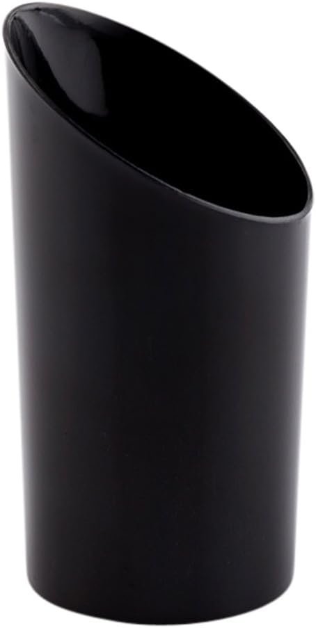 Restaurantware 3 Ounce Shot Glasses 100 Round Incline Cups - With Black Finish Disposable Plastic Shot Glasses For Serving Samples At Wedding Banquets And Catered Events